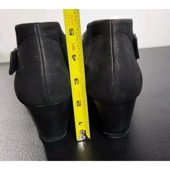 Eileen‎ Fisher Size 8 Iris Sandals Black Nubuck Leather Women's Block Heel EUC - Picture 6 of 9